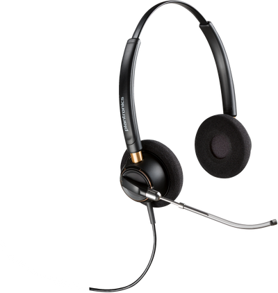 POLY ENCOREPRO 520V BINAURAL HEADSET VOICETUBE +QUICK DISCONNECT