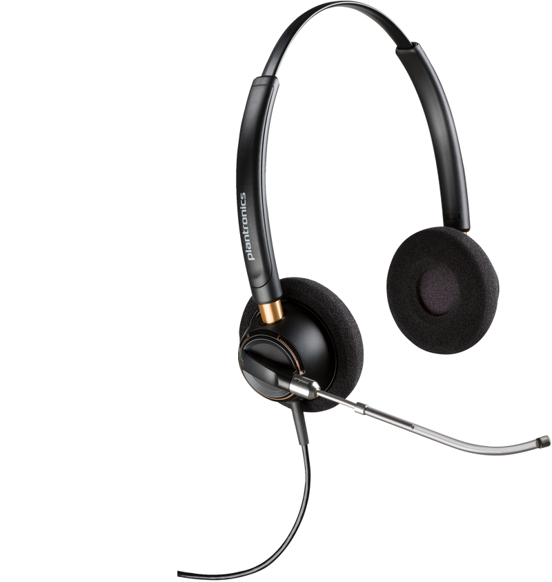 POLY ENCOREPRO 520V BINAURAL HEADSET VOICETUBE +QUICK DISCONNECT