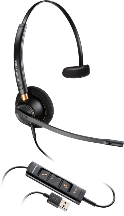 POLY ENCOREPRO 515 MICROSOFT TEAMS CERTIFIED MONOAURAL WITH USB-A H...