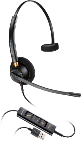 POLY ENCOREPRO 515 MICROSOFT TEAMS CERTIFIED MONOAURAL WITH USB-A H...