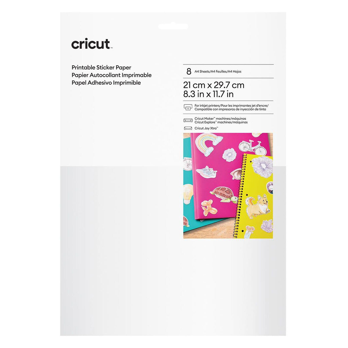 Cricut 2011743 Cricut Printable Sticker Paper 21X29.7CM 8 Sheets