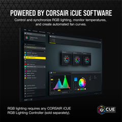 Corsair SP140 RGB ELITE; 140mm RGB LED Fan with AirGuide; Single Pack  - Requires Corsair hub.