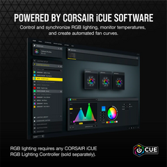 Corsair SP140 RGB ELITE; 140mm RGB LED Fan with AirGuide; Single Pack  - Requires Corsair hub.