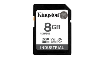 KINGSTON 8GB SDHC INDUSTRIAL-40C TO 85C C10 UHS-I U3 V30 A1 PSLC