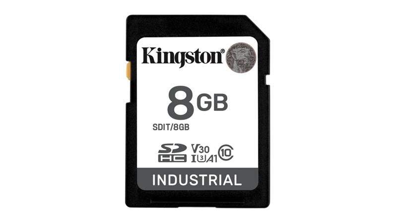 KINGSTON 8GB SDHC INDUSTRIAL-40C TO 85C C10 UHS-I U3 V30 A1 PSLC