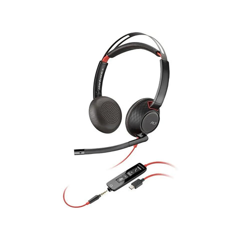HP POLY 5220 Stereo USB-A Wired Black Headset