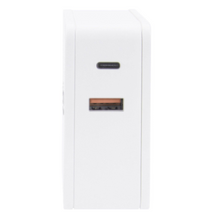 Manhattan Power Delivery Wall Charger - 60 W USB-C Power Delivery Port (up to 60 W), USB-A Charging Port (up to 2.4 A)