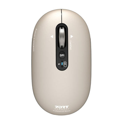 Port Connect PURE MAC Rechargeable Wireless and Bluetooth Mouse - Pearl