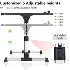 Portable Foldable Laptop Desk With USB Cooling Fan  - Angle Adjustments