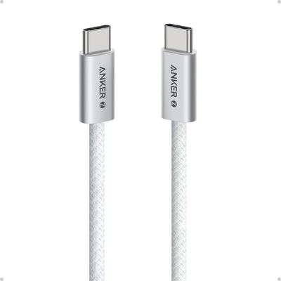 ANKER TYPE C TO TYPE C BRAIDED CABLE 240W 1M WHITE WARRANTY 2 YEAR