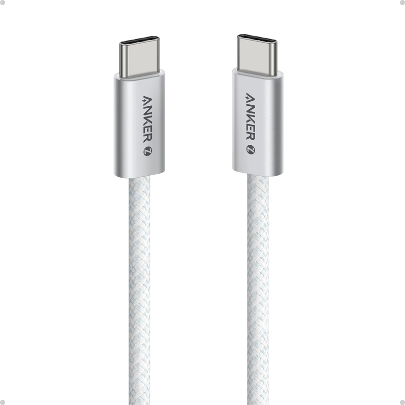 ANKER TYPE C TO TYPE C BRAIDED CABLE 240W 1M WHITE WARRANTY 2 YEAR