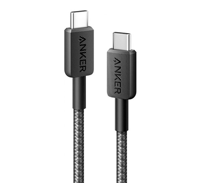 ANKER TYPEC TYPEC BRAIDED CABLE 60W 1.8M BLACK WARRANTY 2 YEAR