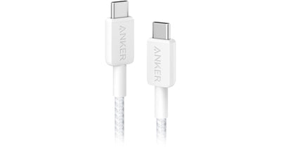 ANKER 322 TYPE C TO TYPE C BRAIDED CABLE 1.8M WHITE WARRANTY 2 YEAR