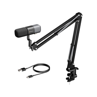 NearStream Podcast/Studio Condenser Microphone with Metal Boom Arm Stand