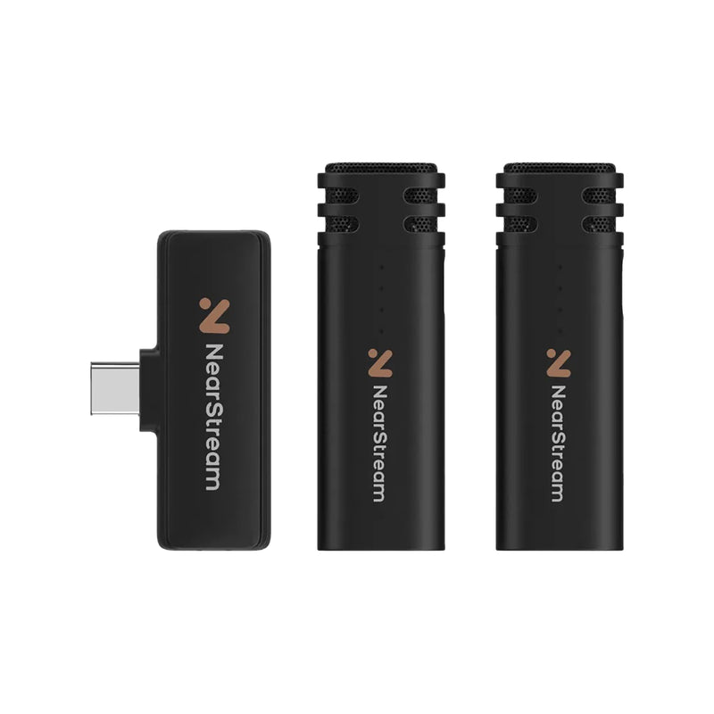 NearStream AWM10T-P AI Noise-Canceling Mini Wireless Microphones