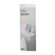 Bathlux Shelf With Hanging Rack With Suction Cup Retail Box
