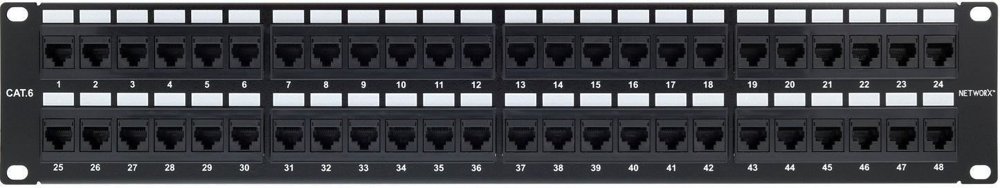 Netix Utp CAT6 48 RJ45 Port Rackmount Patch Panel