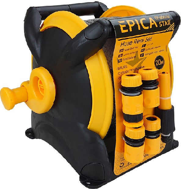 Epica Star 20 Meter Hose Reel Set With Handle And Nozzle