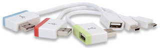 Manhattan iLynk Hub+ - USB Hub, Micro & Mini USB Adapter