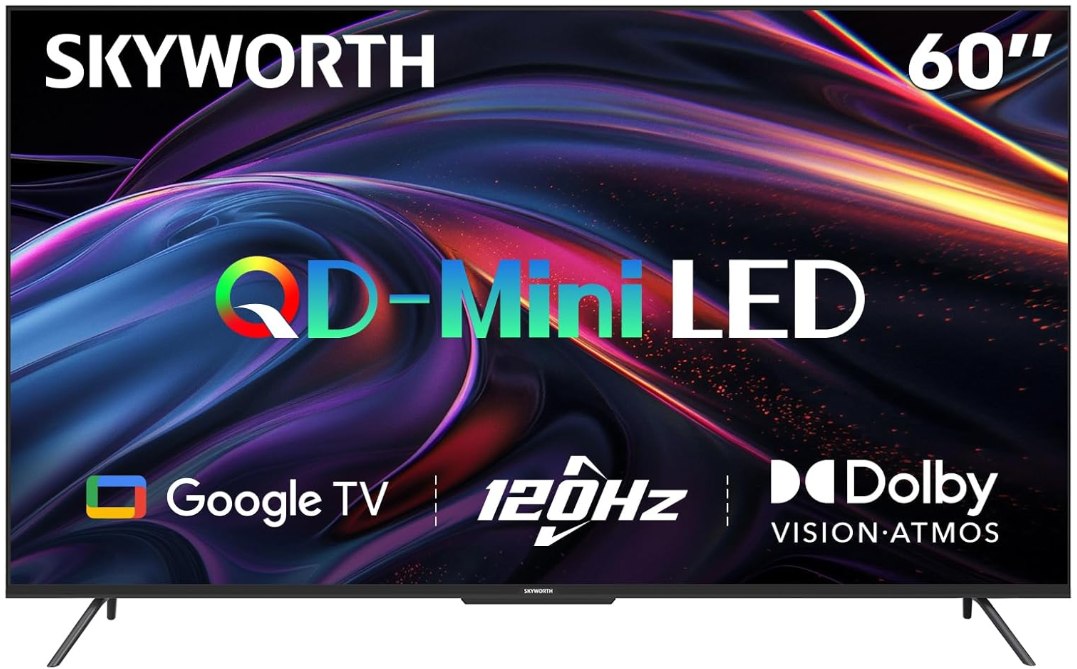 Skyworth 60 Inch 4K UHD Mini LED Google TV