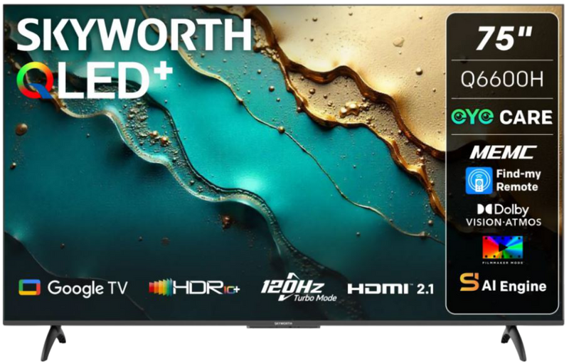 Skyworth 75-Inch Q6600H 4K UHD QLED Google TV