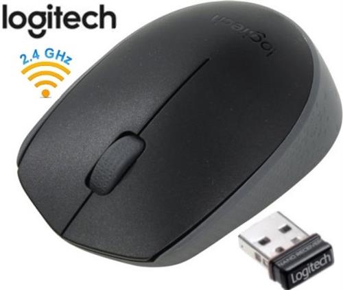 LOGITECH M171 WIRELESS MOUSE - BLACK. WIRELESS MOUSE WITH 10M RANGE...