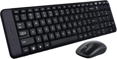 LOGITECH MK220 WIRELESS KEYBOARD AND MOUSE - COMBO - BLACK. COMPACT...