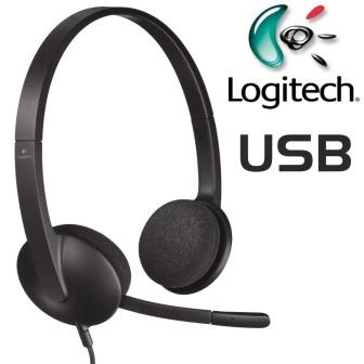 LOGITECH H340 USB HEADSET WITH NOISE CANCELLING MIC - BLACK. DIGITA...