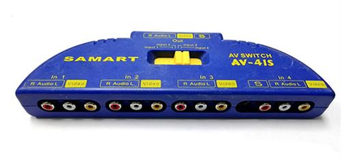 Geeko 4 Port RCA AV Switch, Retail Box, No Warranty