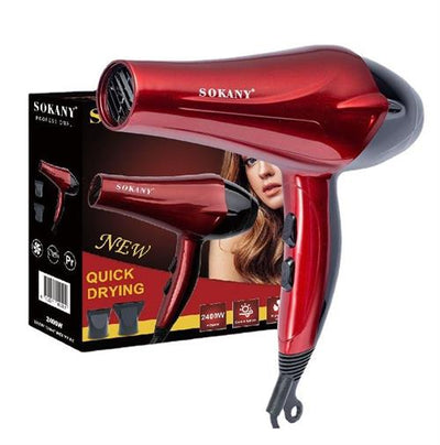 Sokany Metalic Red Professional Hairdryer 2400w Retail Box