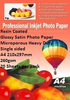E-Box Resin Coated Glossy Satin Photo Paper- Microporous Heavy Duty
