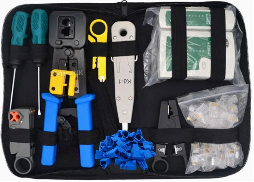 Netix 11 Piece Network Tool Kit With Pass Through Crimping Tool