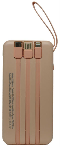 Viaking Power Bank 10000 mAh Capacity- Colour Light Pink,