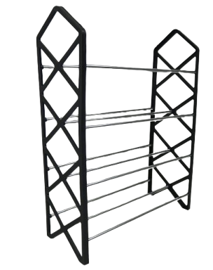 Nordic Wind Cross 4 Tier 12 Shoe Rack