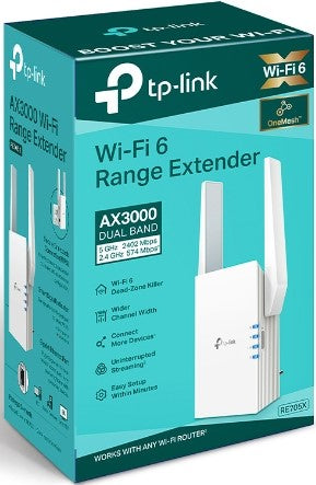 TP Link AX3000 Mesh WiFi 6 Range Extender
