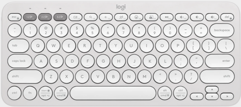 Logitech Pebble Keys 2 K380s White Bluetooth Keyboard