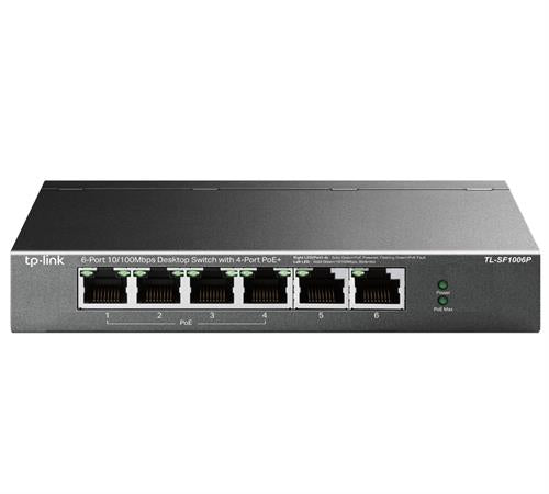 TP-Link TL-SF1006P 6-Port 10/100Mbps Desktop Switch