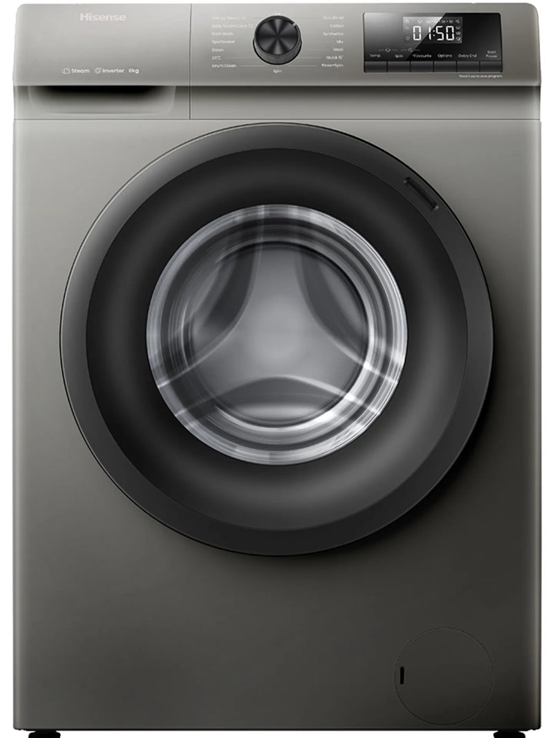 Hisense 8kg Front Loader Grey Titanium