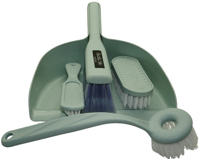 Casey 5 Peace Handheld Dust Pan And Brush Set Light Green