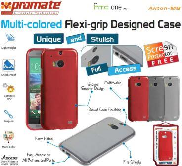 Promate Akton M8 Multi Colored Flexi Grip Case