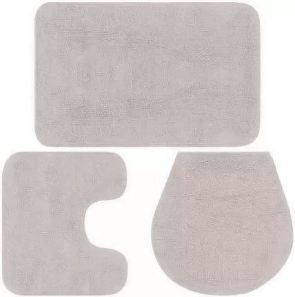 Casey 3 Piece Bathroom Mat Set Light Brown