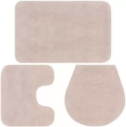 Casey 3 Piece Bathroom Mat Set Gold