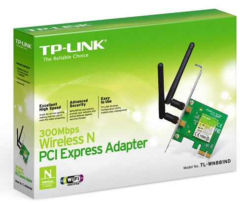 TP-LINK WN881ND 300Mbps Wireless N PCI Express Adapter.