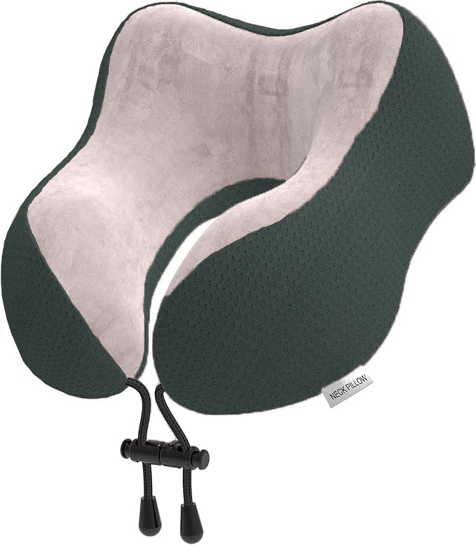 Casey U Shaped Large Travel Neck Pillow Green