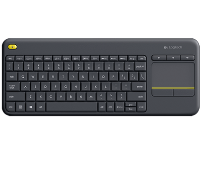 Logitech K400+ Wireless Touch Keyboard With Multi Touch Touchpad, Logitech Unifying protocol