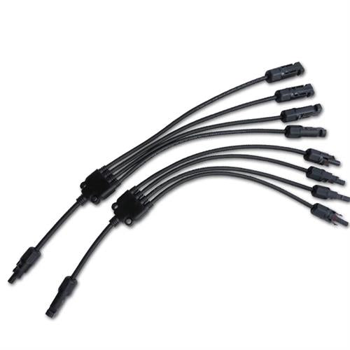 Solarix Y Connector 4 Way To 1 Way Solar Panel Combiner Cable Set