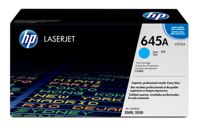 HP 645A CLJ 5500 CYAN PRINT CARTRIDGE.