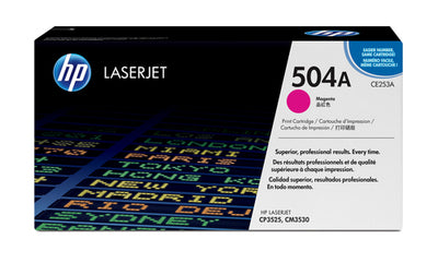 HP 504A CP3525/CM3530 MFP MAGENTA PRINT TONER CARTRIDGE PRINTS APPR...