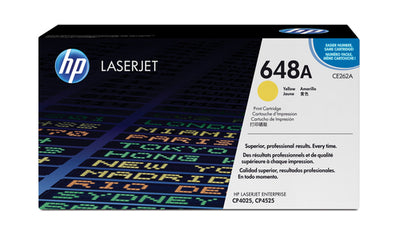 HP 648A LASERJET CP4525/CP4025 YELLOW PRINT TONER CARTRIDGE PRINTS ...