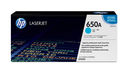 HP 650A CYAN TONER CARTRIDGE
